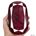1.84Kilo Natural Dark Red Ruby Oval Faceted Cut Earth mined Huge Museum Size Gem