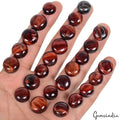 25 Pcs Natural Red Tiger Eye Untreated 13-16mm Round Cabochon Loose Gemstones