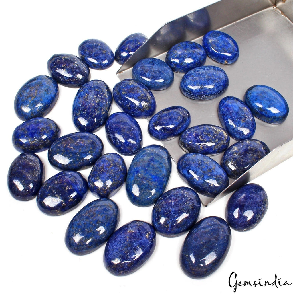 Wholesale Natural Lapis Lazuli Cabochon Oval Shape Loose Gemstone 1000Ct/20-32mm