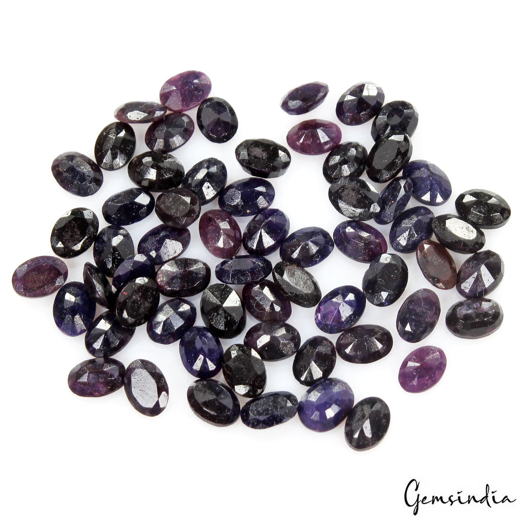 61 Pcs Natural Blue Sapphire Oval Cut Loose Faceted Certified Gemstones~58.60 Ct
