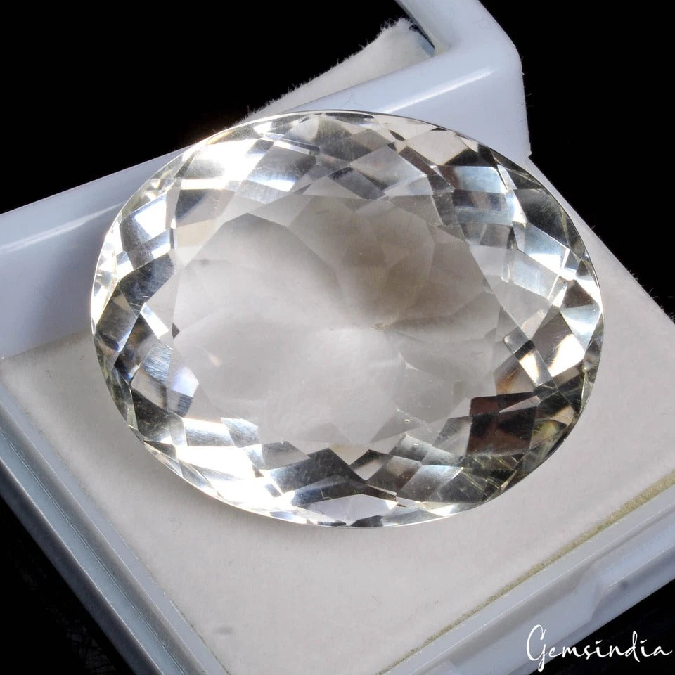 White Quartz Loose Gemstone — 32x26x16 mm, 78.70 Ct, Madagascar