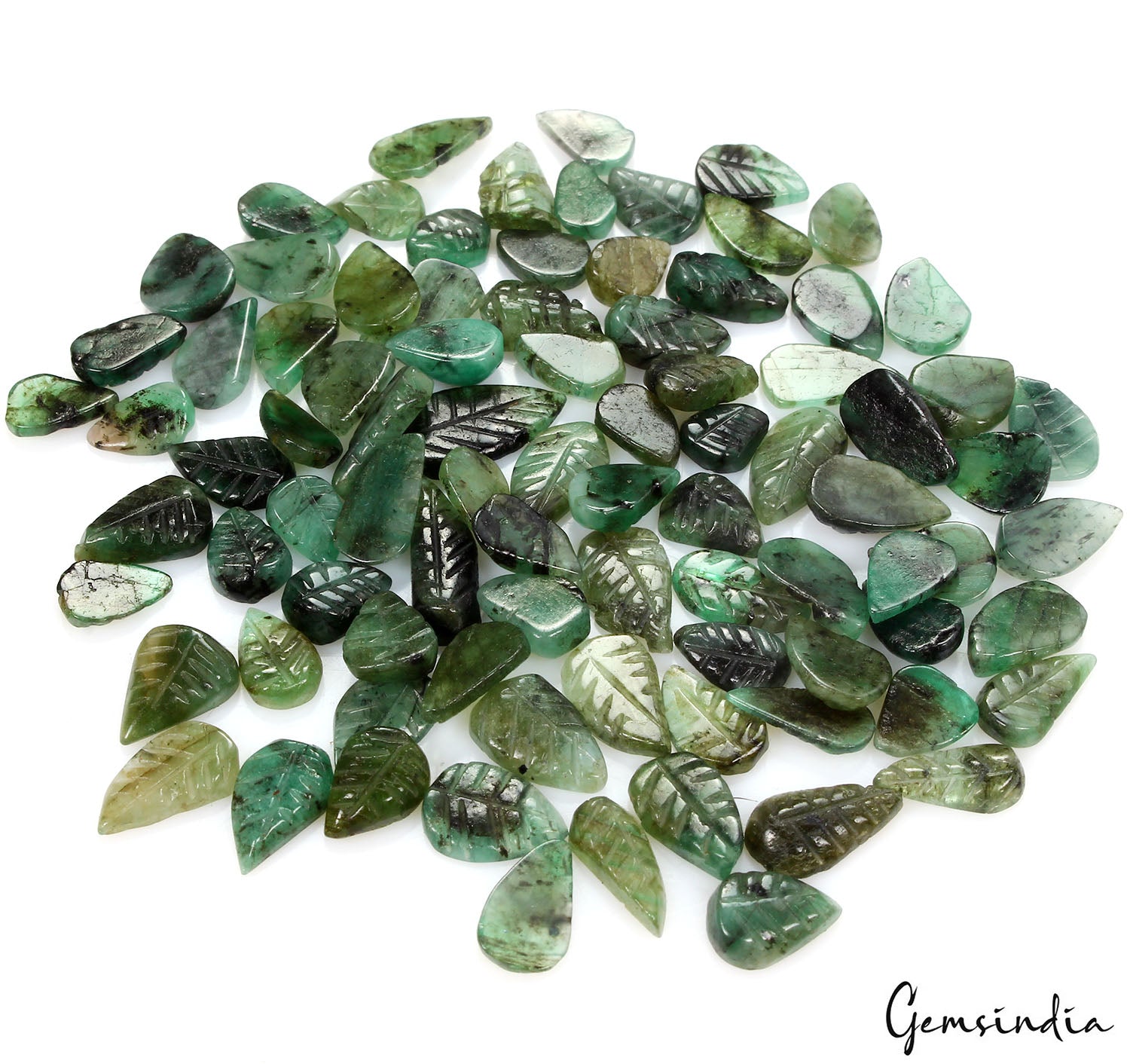 Emerald Loose Gemstone, Untreated, Green — 06mm to 13mm, 50.00 Ct, Brazil