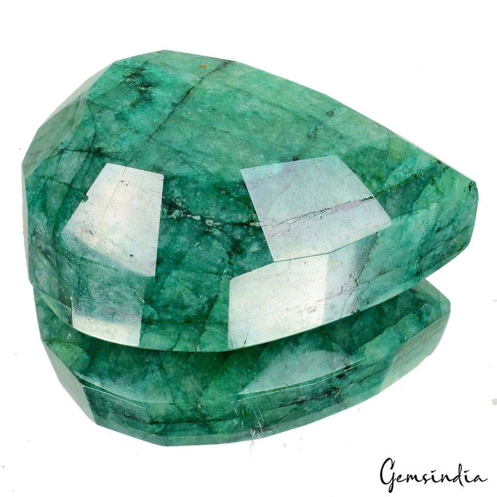 Emerald Loose Gemstone, Color Enhanced, Green — 95x69x40mm, 1950 Ct, Brazil