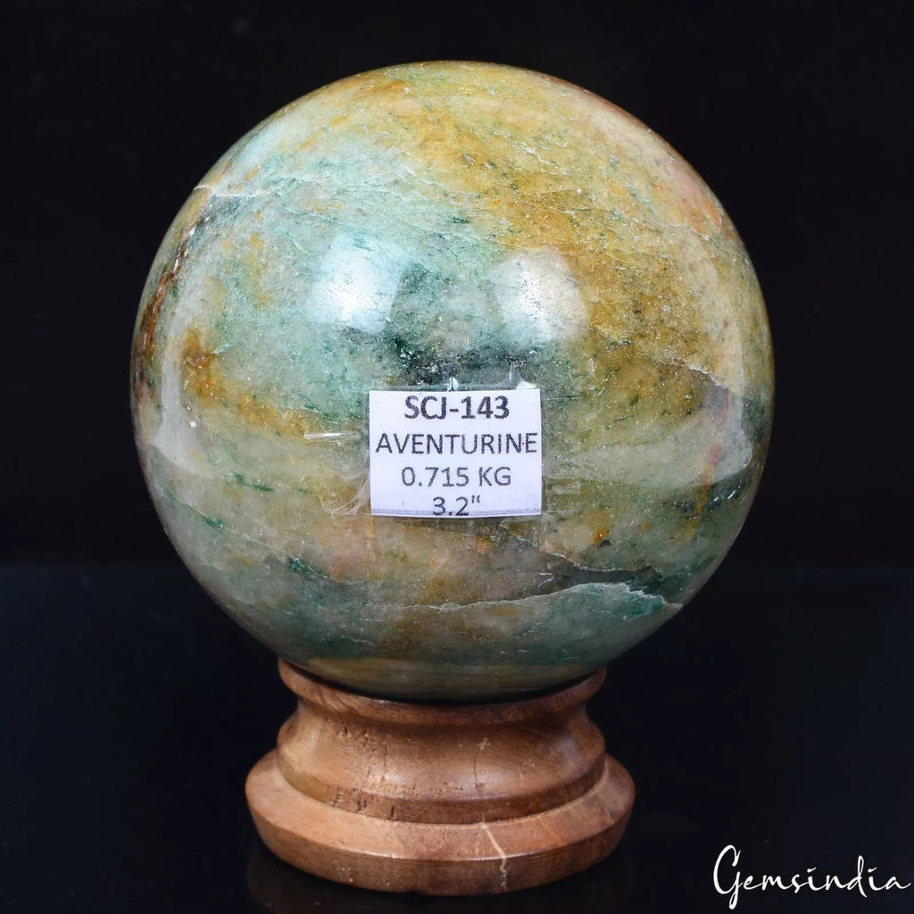 3575 Ct Natural Aventurine Crystal Healing Mineral Reiki Meditation Sphere Gem