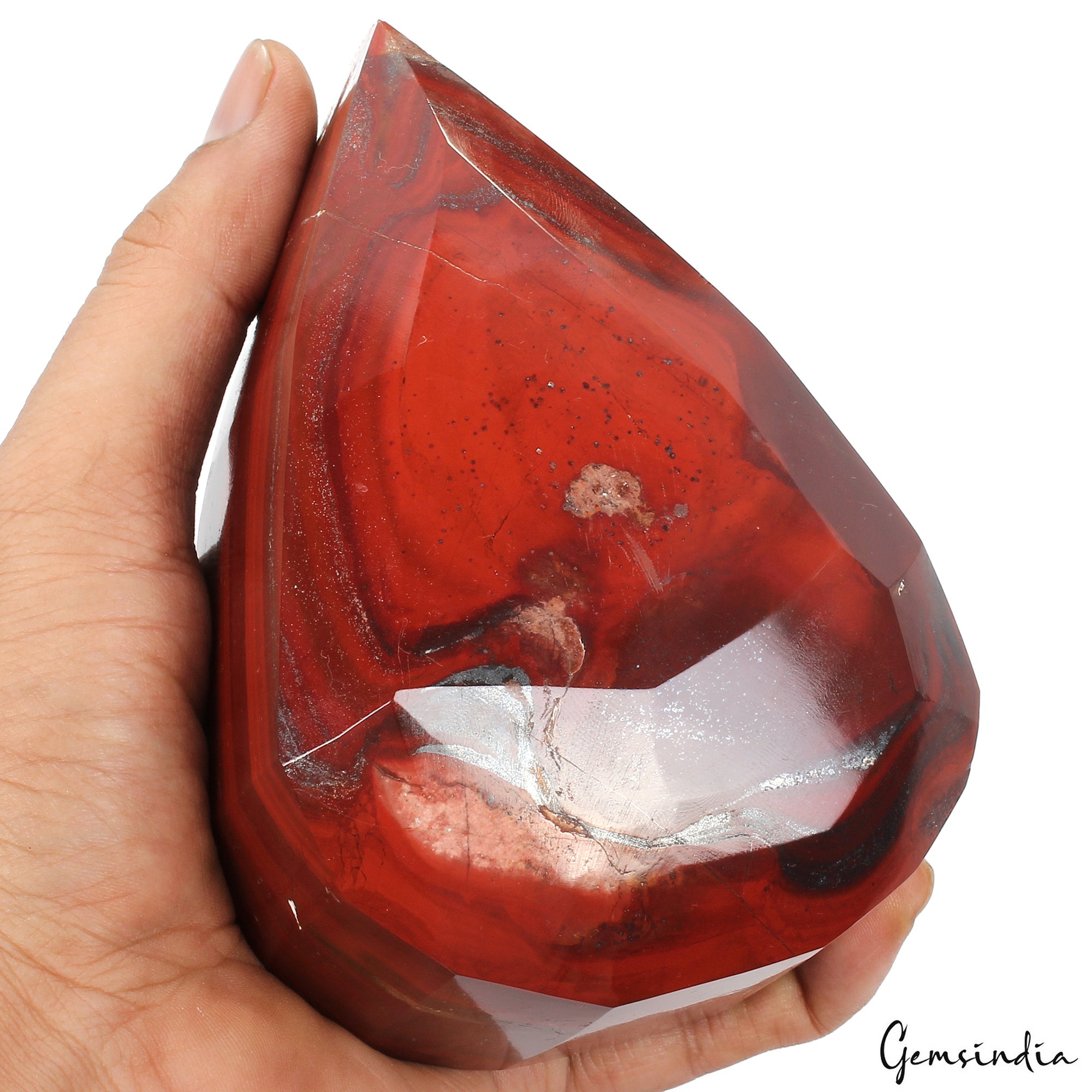 1344 Gram Natural Untreated Red Jasper Huge Pear Cut Loose Large Gemstone
