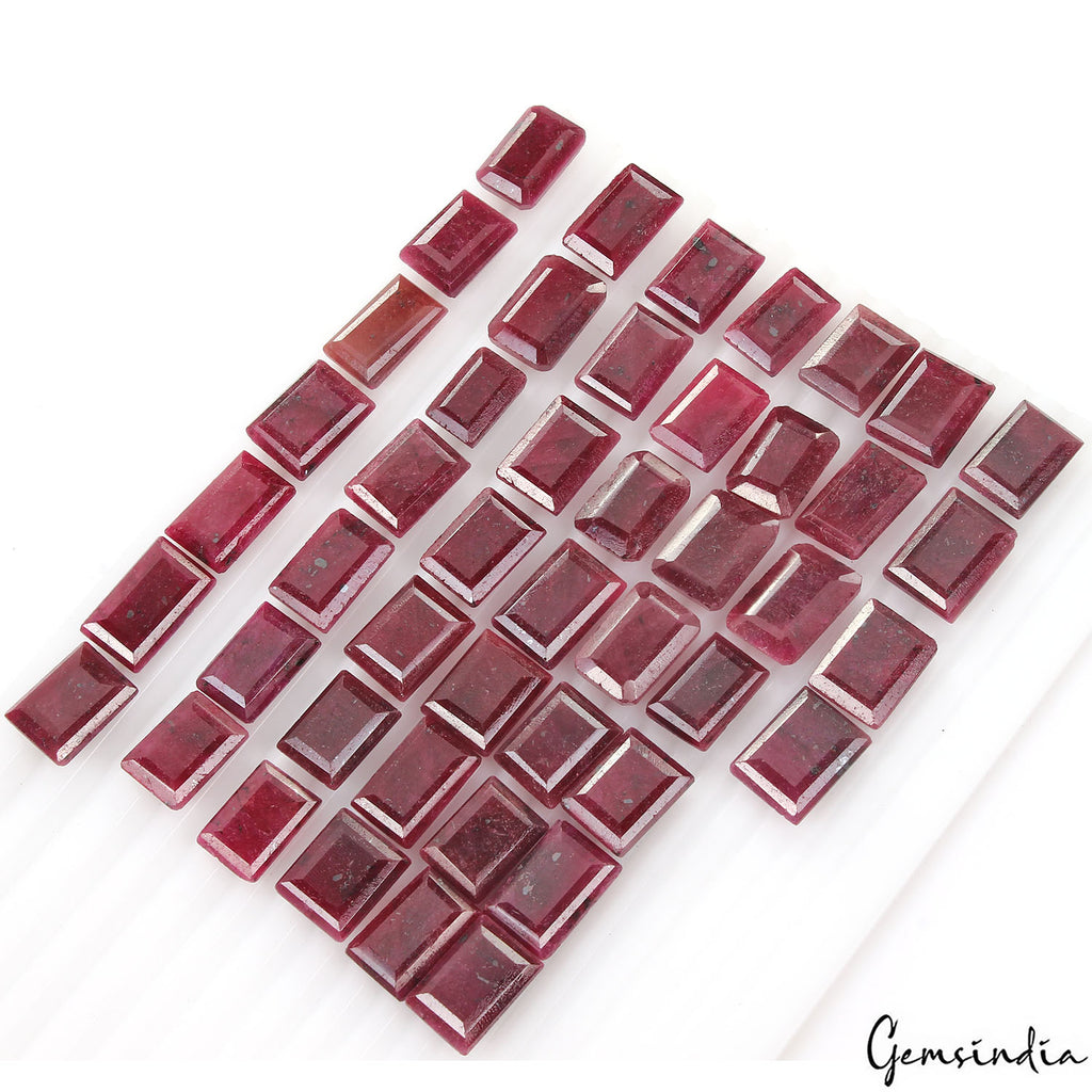 Ruby Lot, Loose Gemstone, Color Enhanced, Dark Red — 46 Pieces, 14mm to 19mm, 800 Ct, Madagascar