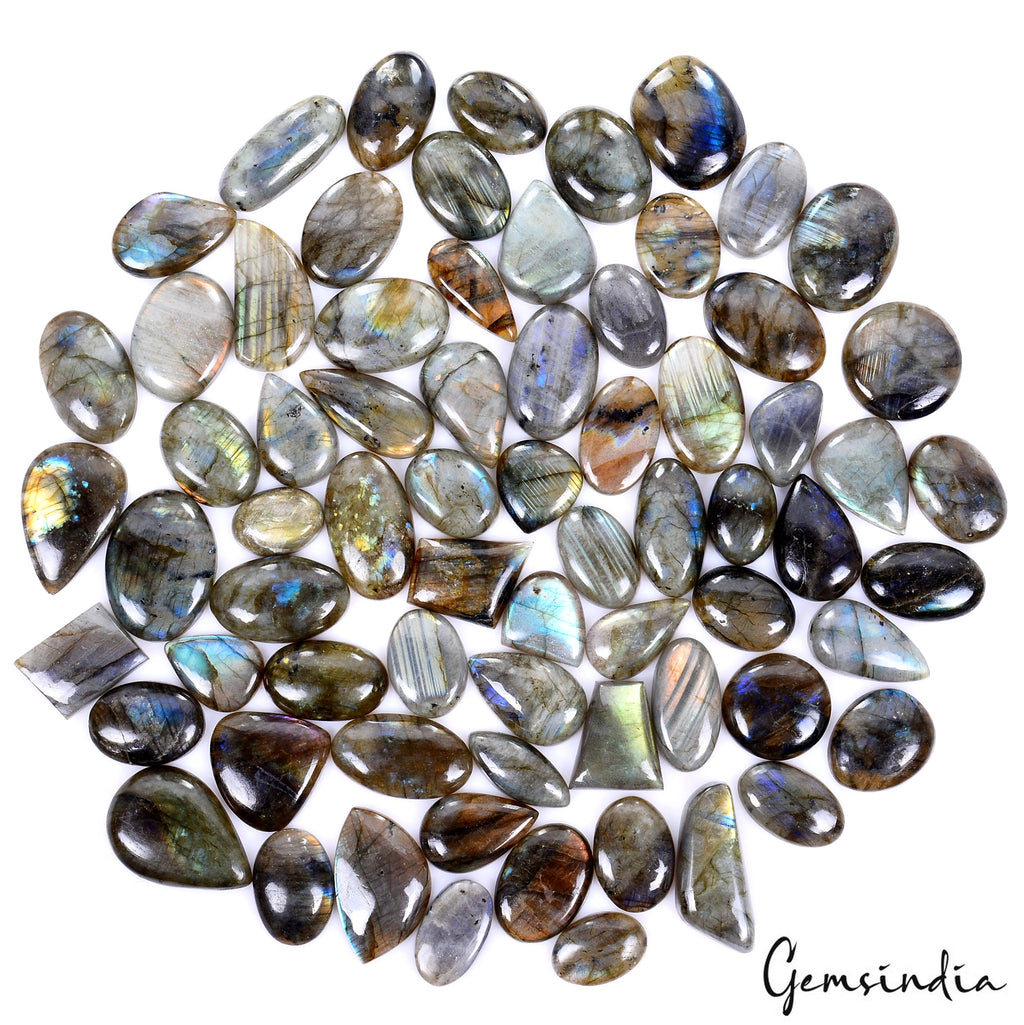 2250 CTS Natural Multi Fire Labradorite Cabochon Wholesale Lot 70 Pcs/22mm-40mm