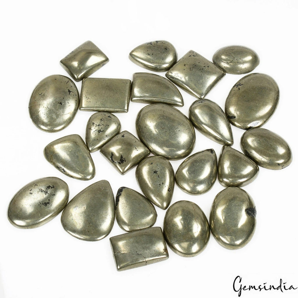 600 Ct/23Pc Natural Apache Gold Pyrite Mix Cabochon Untreated Jewelry Gemstones