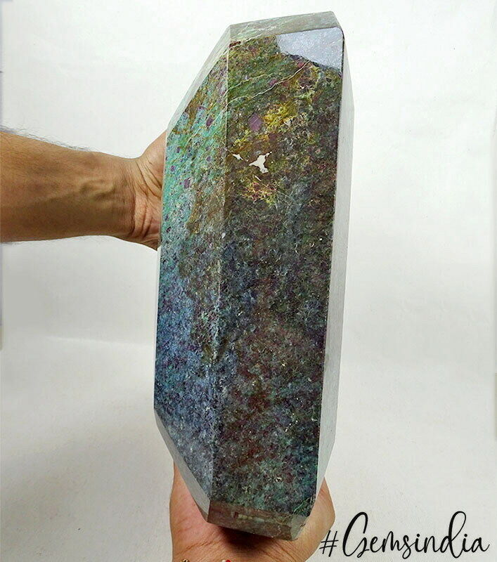 11.8 Kilo Natural Ruby Fuchsite Top Grade Large Size Octagon Cut Gemstone AAA