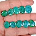 Certified 85.25 Ct/10 Pc Natural Blue Green Emerald Mix Cut Gems For Jewelry