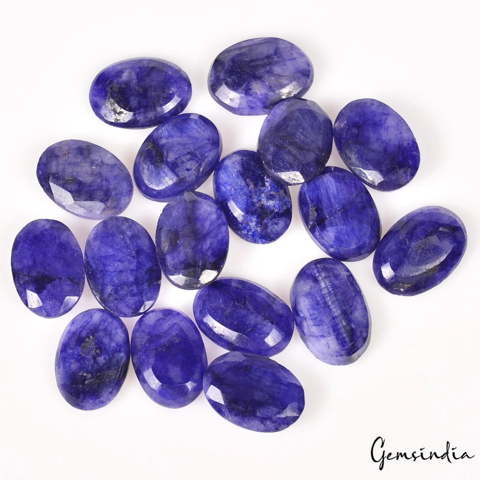 Blue Beryl Lot, Loose Gemstone, Color Enhanced — 17 Pieces, 13mm To 14mm, 100 Ct