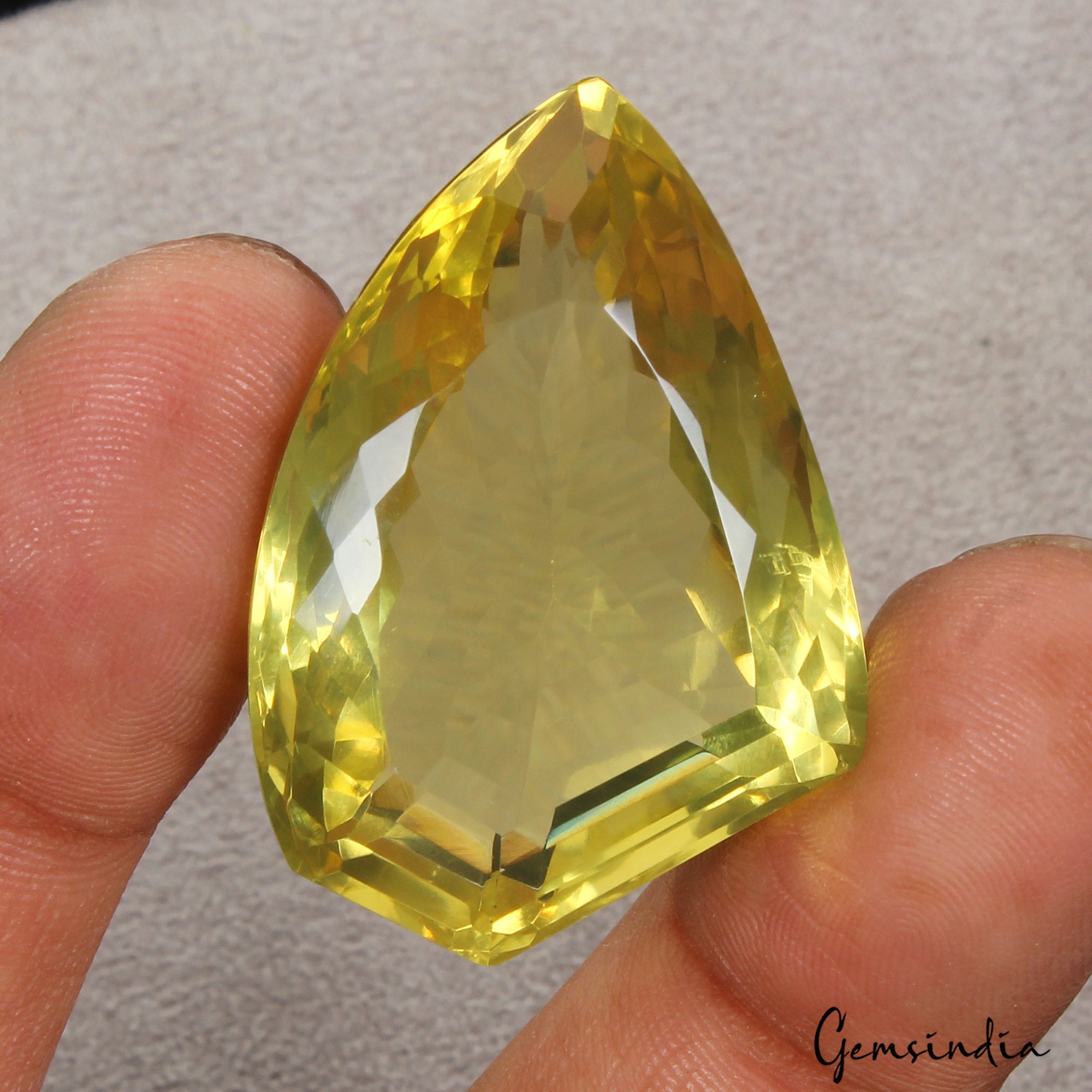 86.40 Ct Natural Untreated Golden Yellow Citrine Fancy Cut Loose Gem For Pendant