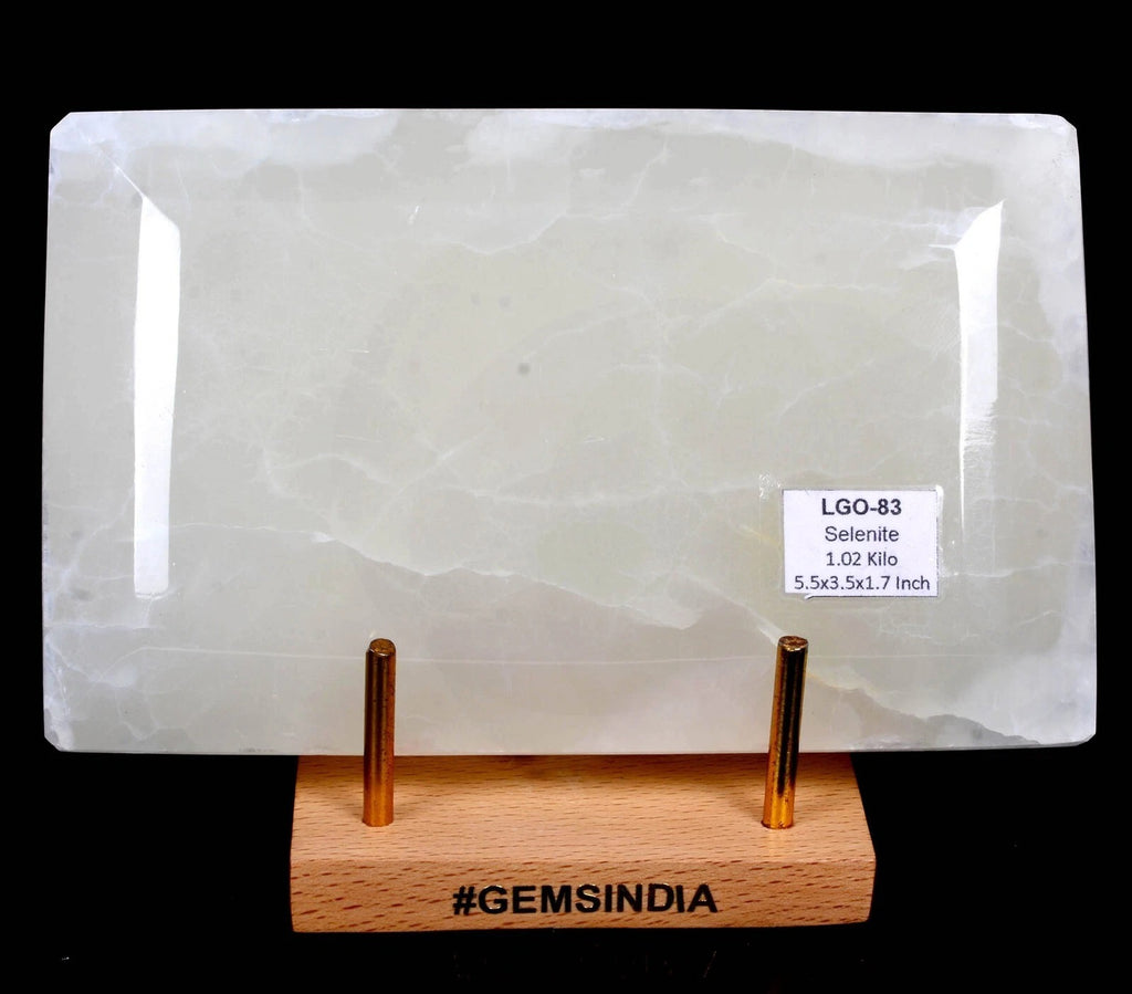 Selenite Rough, Untreated, White — 5.5x3.5x1.7 Inch, 1.02 Kg (5100 Ct), Madagascar