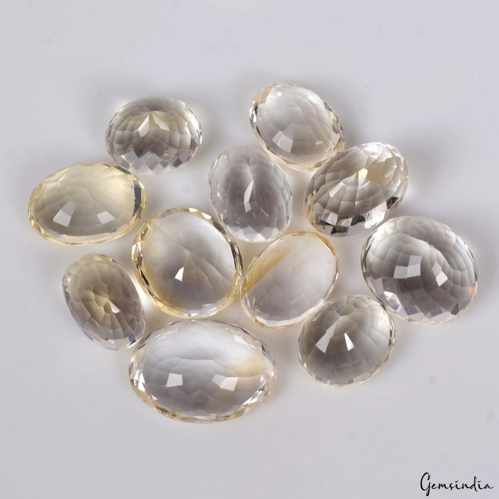 147.60 Cts/11 Pcs Natural Brazilian Yellow Citrine Quartz Oval Gems For Jewelry