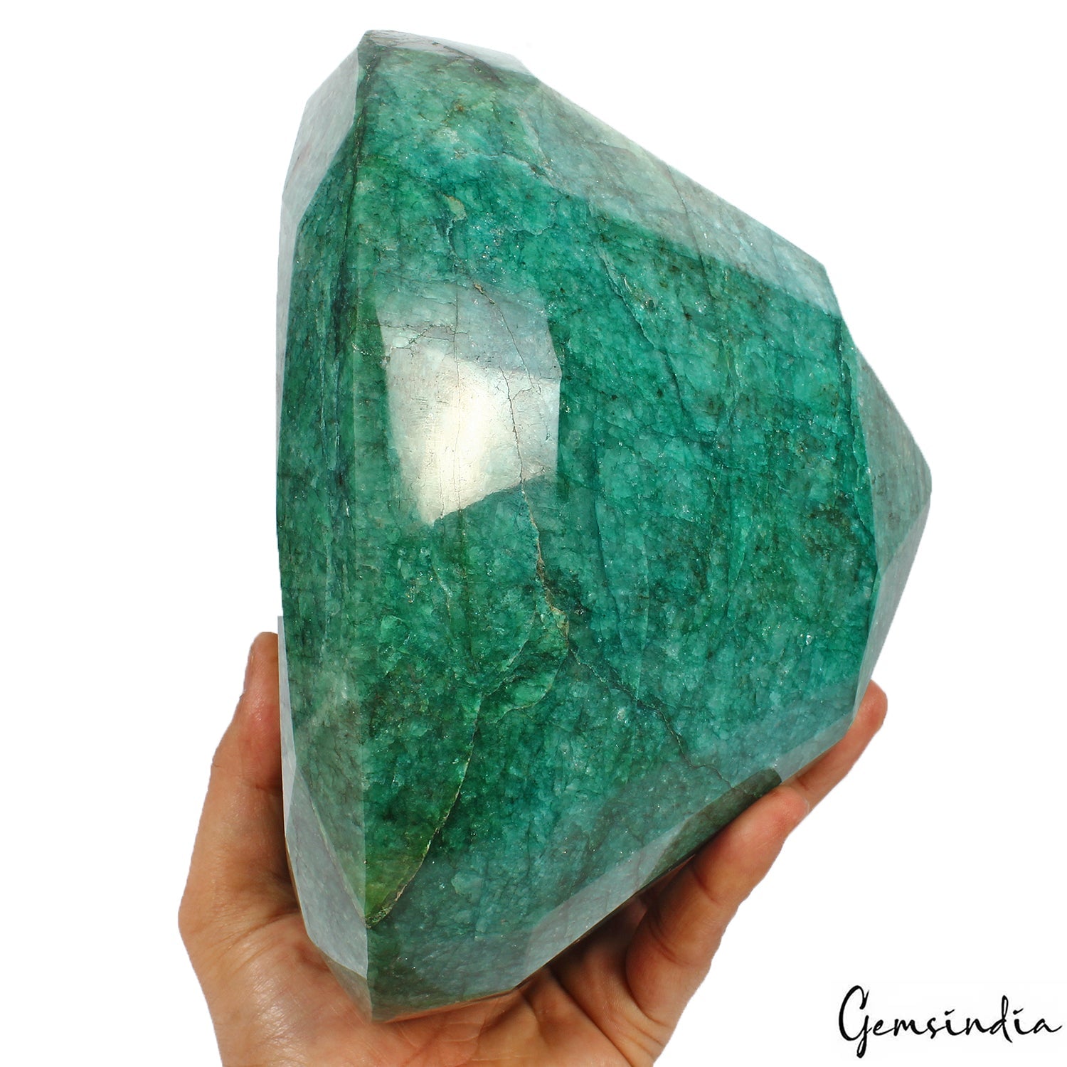 Museum Size 6.3Kg Natural Brazilian Green Emerald Oval Earth mined Huge Gemstone