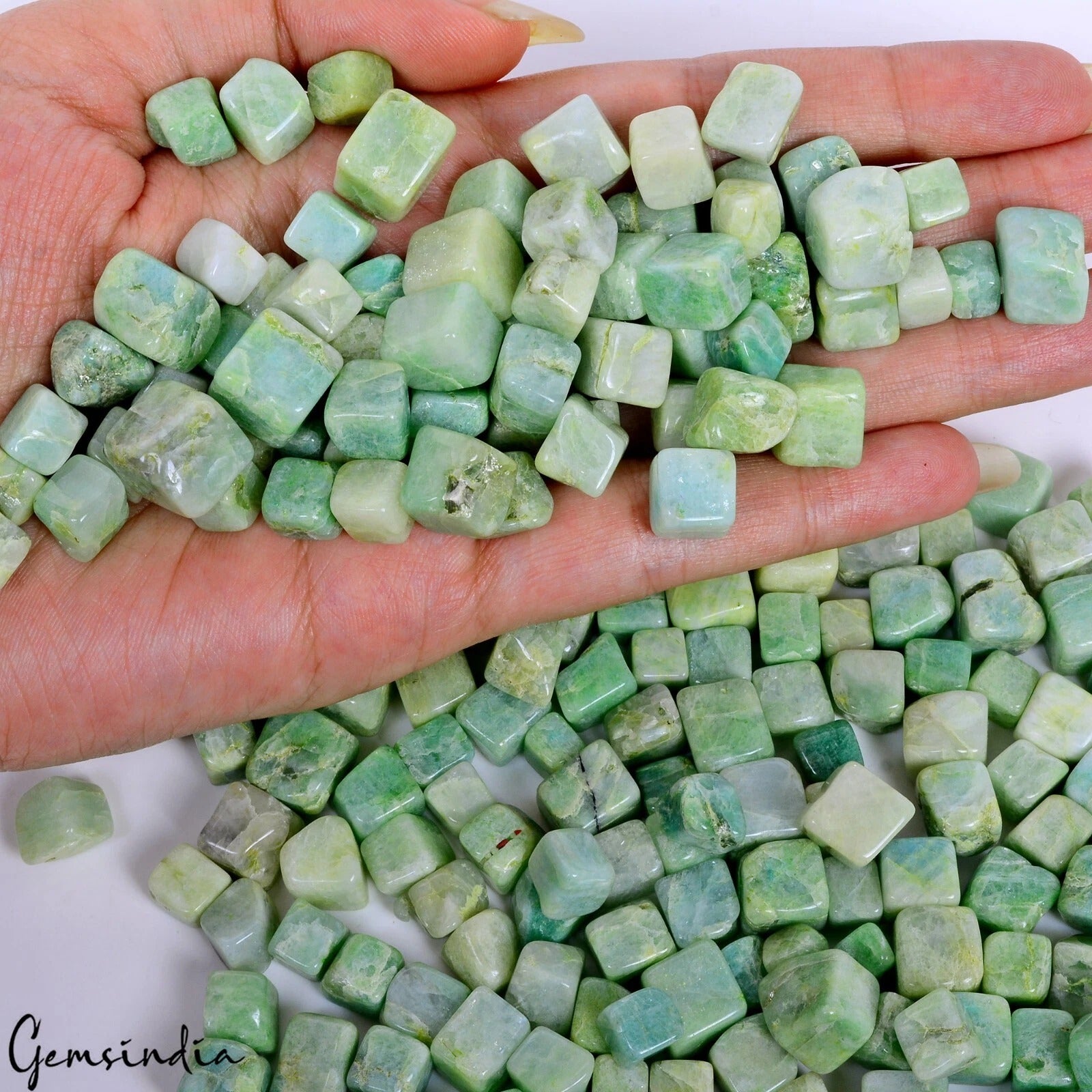 Emerald Lot, Rough, Color Enhanced, Green — 216 Pieces, 5mm to 11mm, 1560 Ct, Brazil