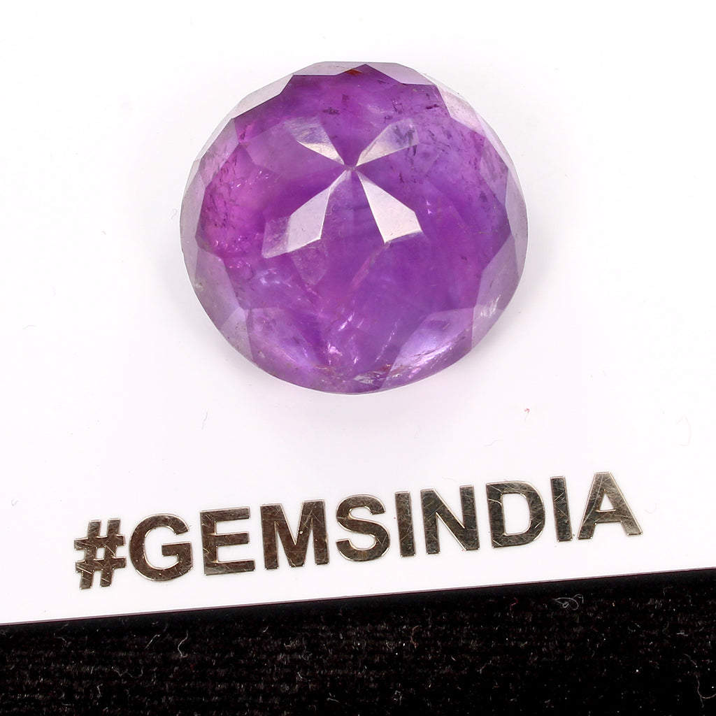 Amethyst Loose Gemstone, Untreated, Purple — 22x13 mm, 40.00 Ct, Brazil