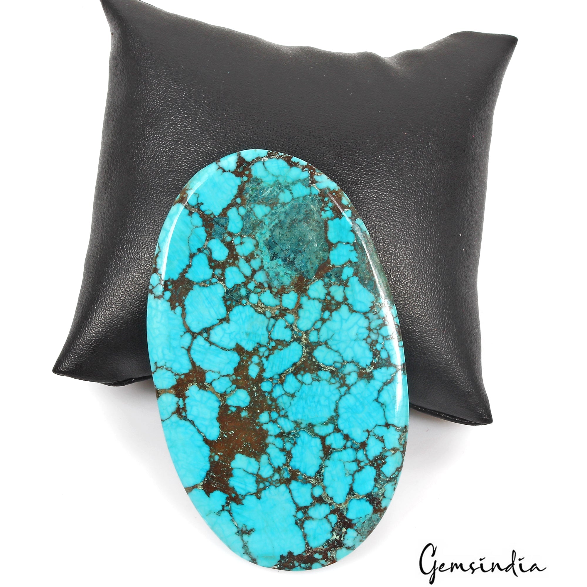 280 Ct Blue Spiderweb Turquoise Oval Cabochon Arizona Loose Huge Gems From U.S