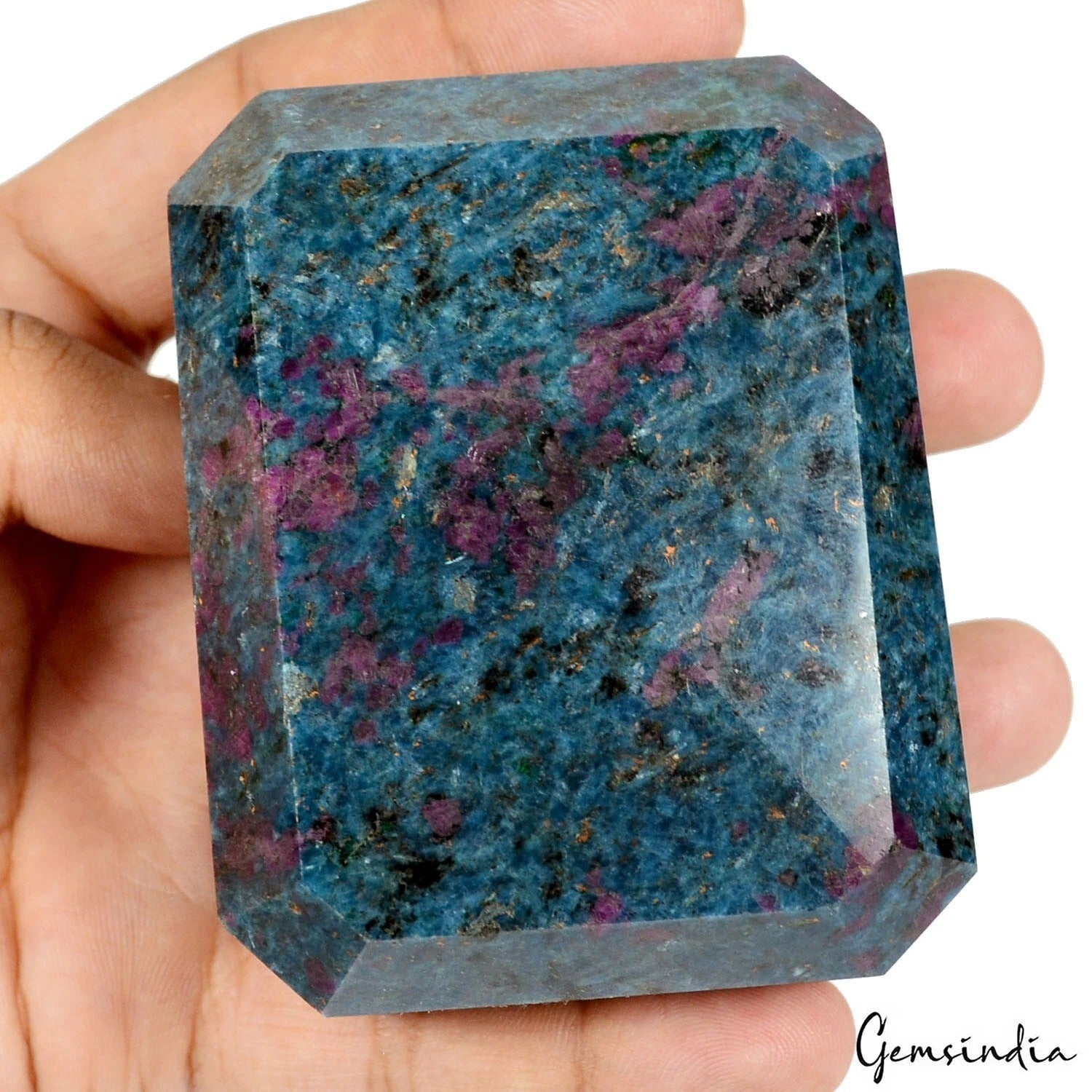 2340 Ct Natural Untreated Red Blue Ruby Kyanite Octagon Cut Earth Mined Huge Gem