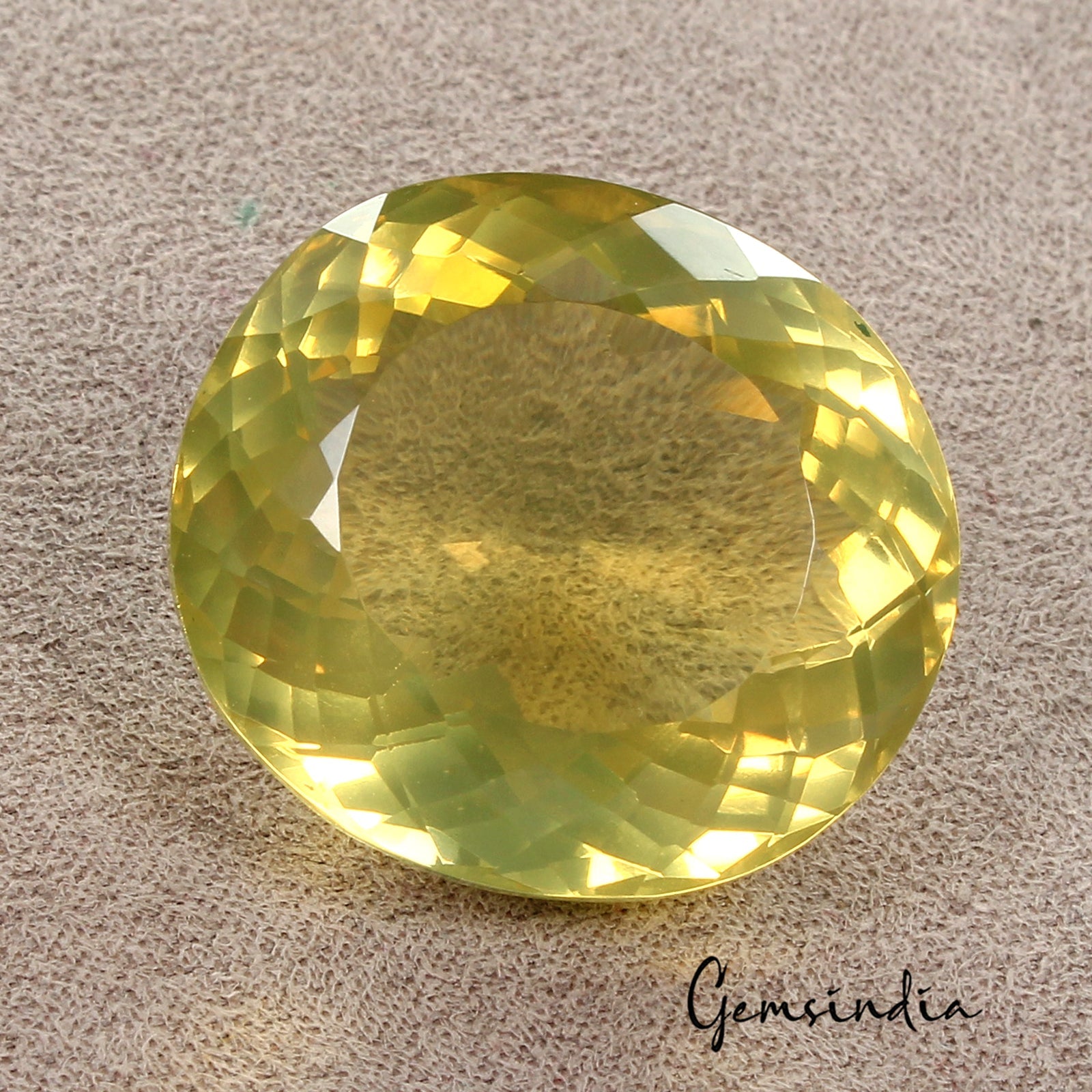 Certified 73.40 Cts Natural Untreated Golden Yellow Citrine Oval Cut Loose Gem