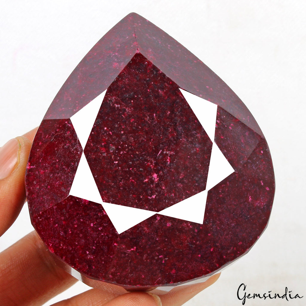 Natural Red Ruby 1780 Cts Pear Cut Huge Madagascar Earth mined Loose Gemstone
