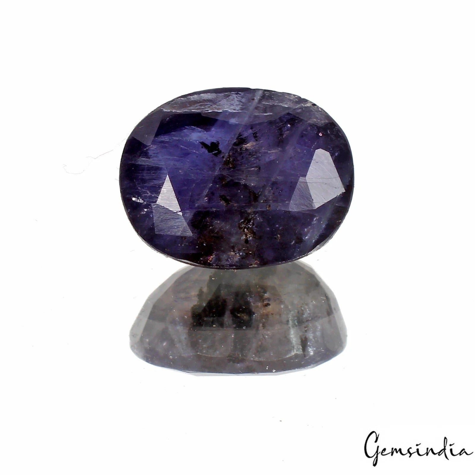 Iolite Loose Gemstone, Untreated, Blue — 17x13x9mm, 13.20 Ct, Madagascar