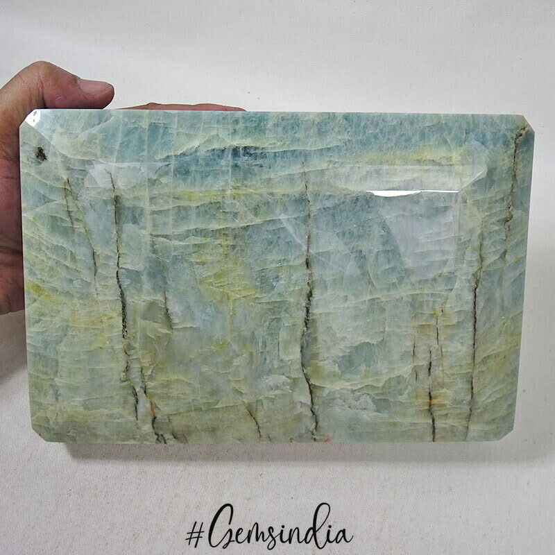 Large 4.60 Kilo Natural Aquamarine Beryl Untreated Octagon Museum Size Gemstone