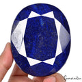 Blue Sapphire Loose Gemstone, Oval Cut, Color Enhanced — 94x76x35mm, 3050 Ct, Madagascar