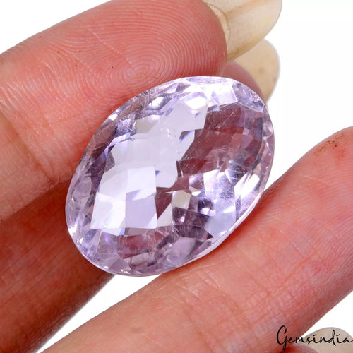 Amethyst Loose Gemstone, Untreated, Lavender — 23 x 16 x 12mm, 27.10 Ct