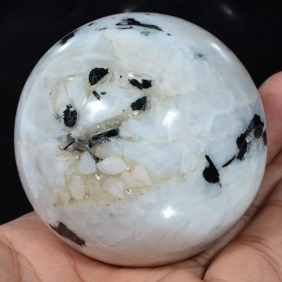 1890Ct Natural Moonstone With Blue Shine Gem Sphere/Ball Healing Crystal Mineral