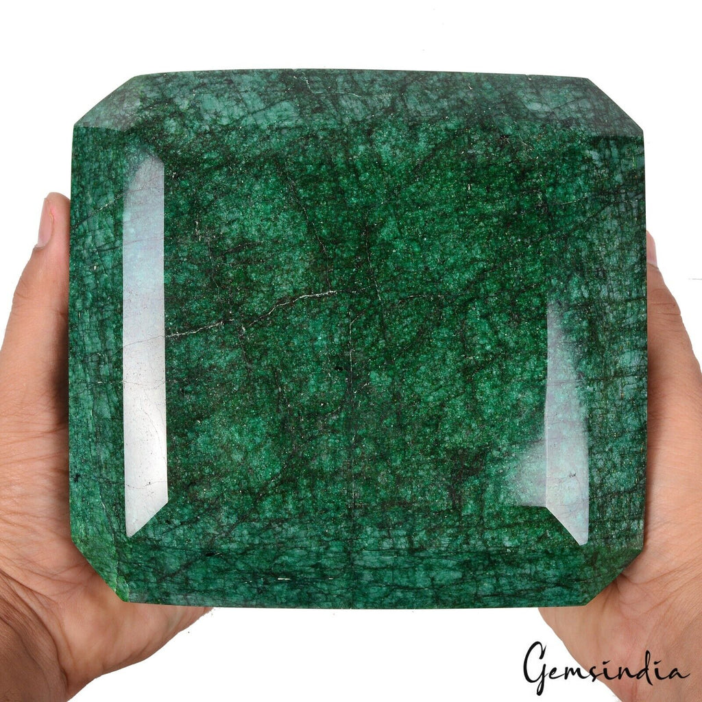 5.89Kilo Natural Brazilian Green Emerald Museum Grade Octagon Cut Huge Loose Gem