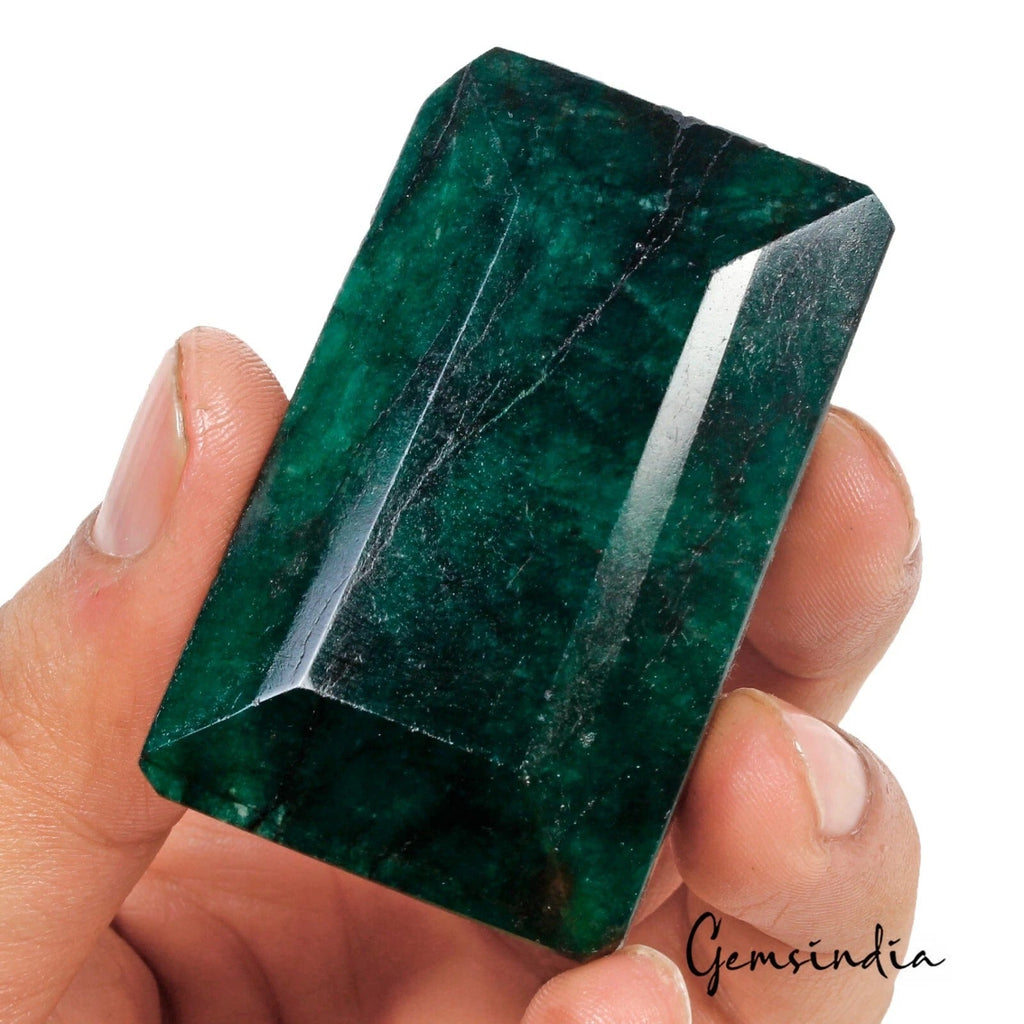 490 Ct Natural Green Brazilian Emerald Octagon Cut Faceted Earth Mined Huge Gems