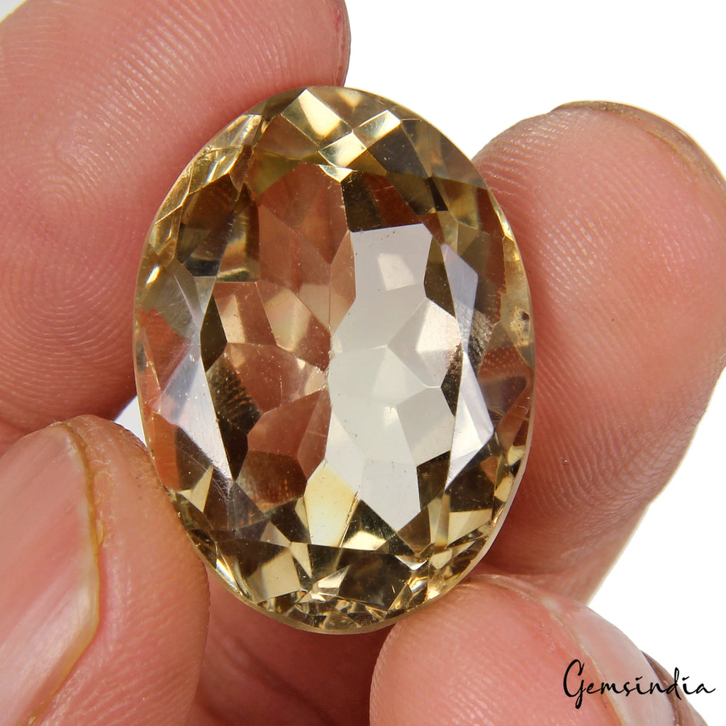 VVS 34.80Ct Natural Citrine Oval Cut Loose Untreated Brazil Gemstone For Jewelry