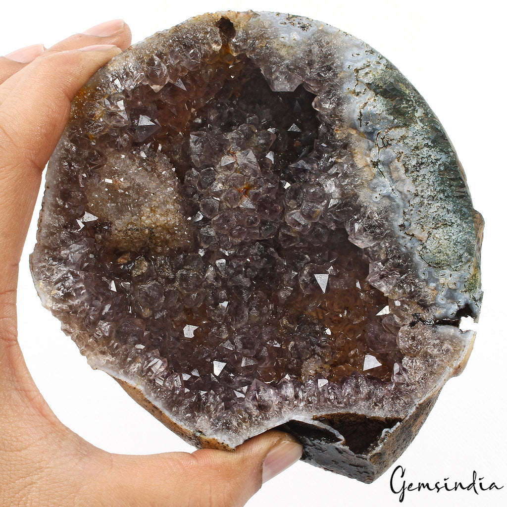 Amethyst Crystal Cluster, Untreated — 5.5x5x2 Inch, 0.67 Kg (3380 Ct), Uruguay