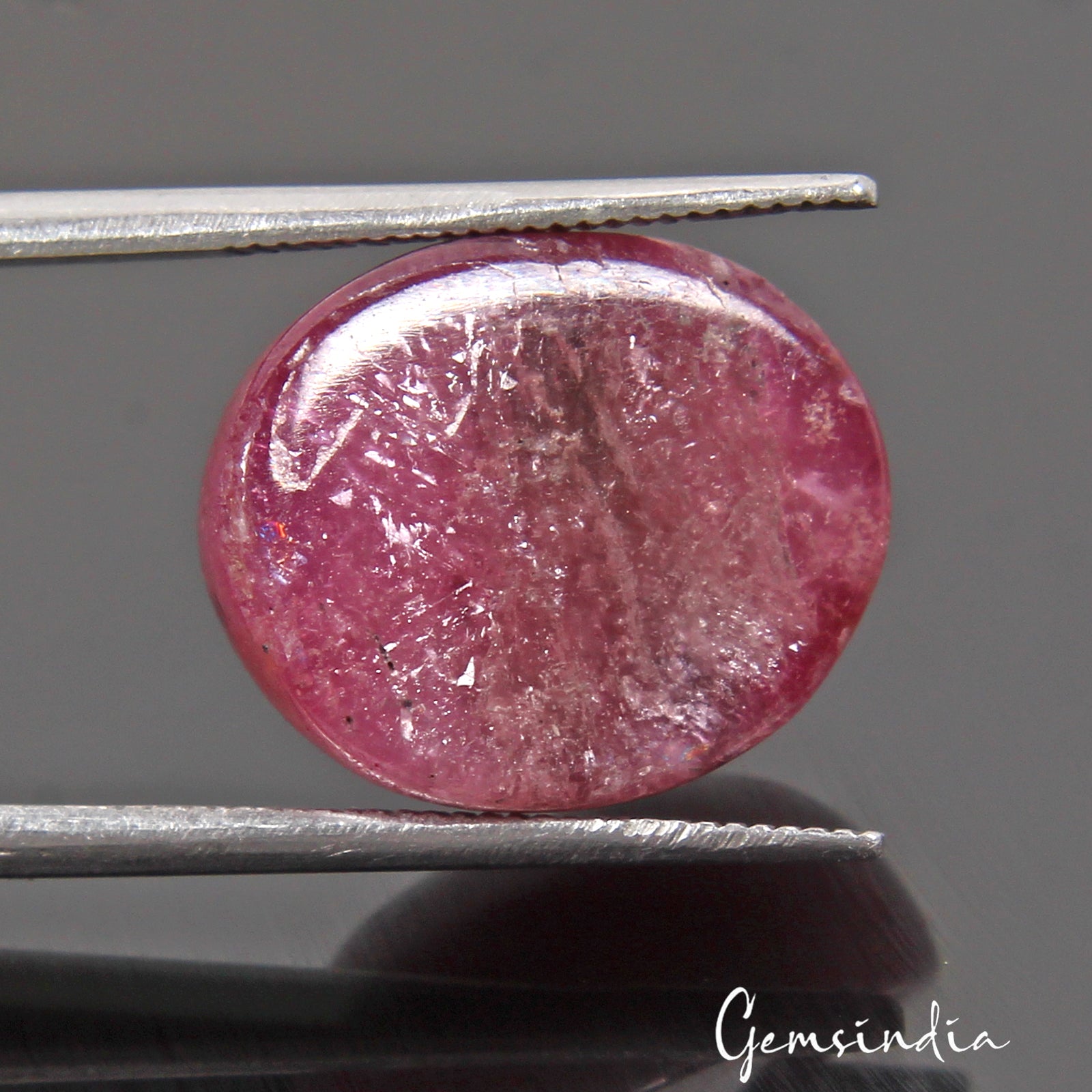 Ruby Cabochon, Pink — 15 x 12 x 7mm, 18.00 Ct, Mozambique