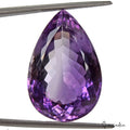 VVS 25.50 Cts Natural Amethyst 24x15mm Pear Custom Cut Sparkling Purple Gemstone