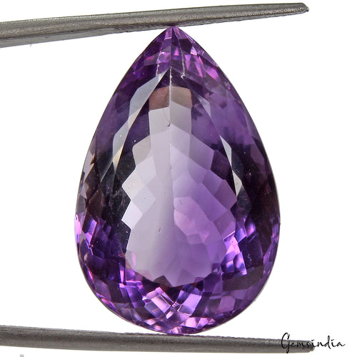 Amethyst Loose Gemstone, Untreated, Purple — 24 x 15 x 11mm, 25.50 Ct