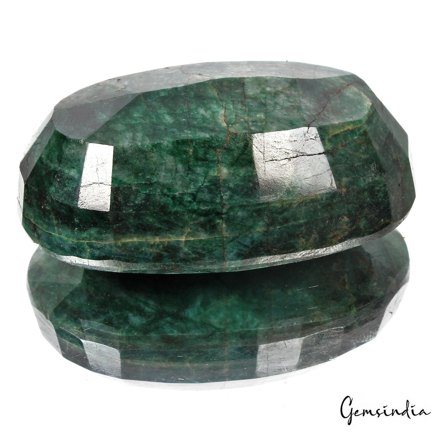 Emerald Loose Gemstone, Green — 70 x 42 x 28mm, 660 Ct, Brazil