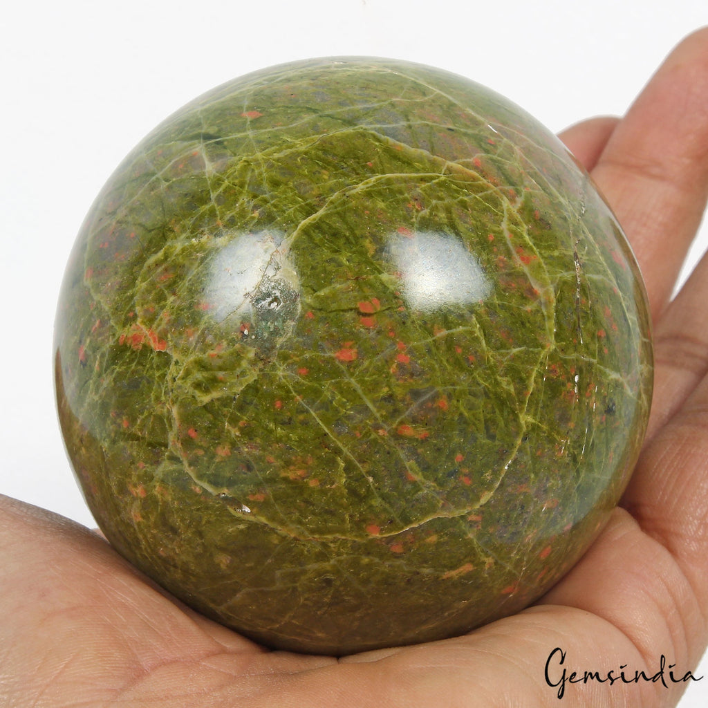 3330 Ct Natural Bi-color Unakite Jasper Sphere Crystal Ball Healing Reiki Stone