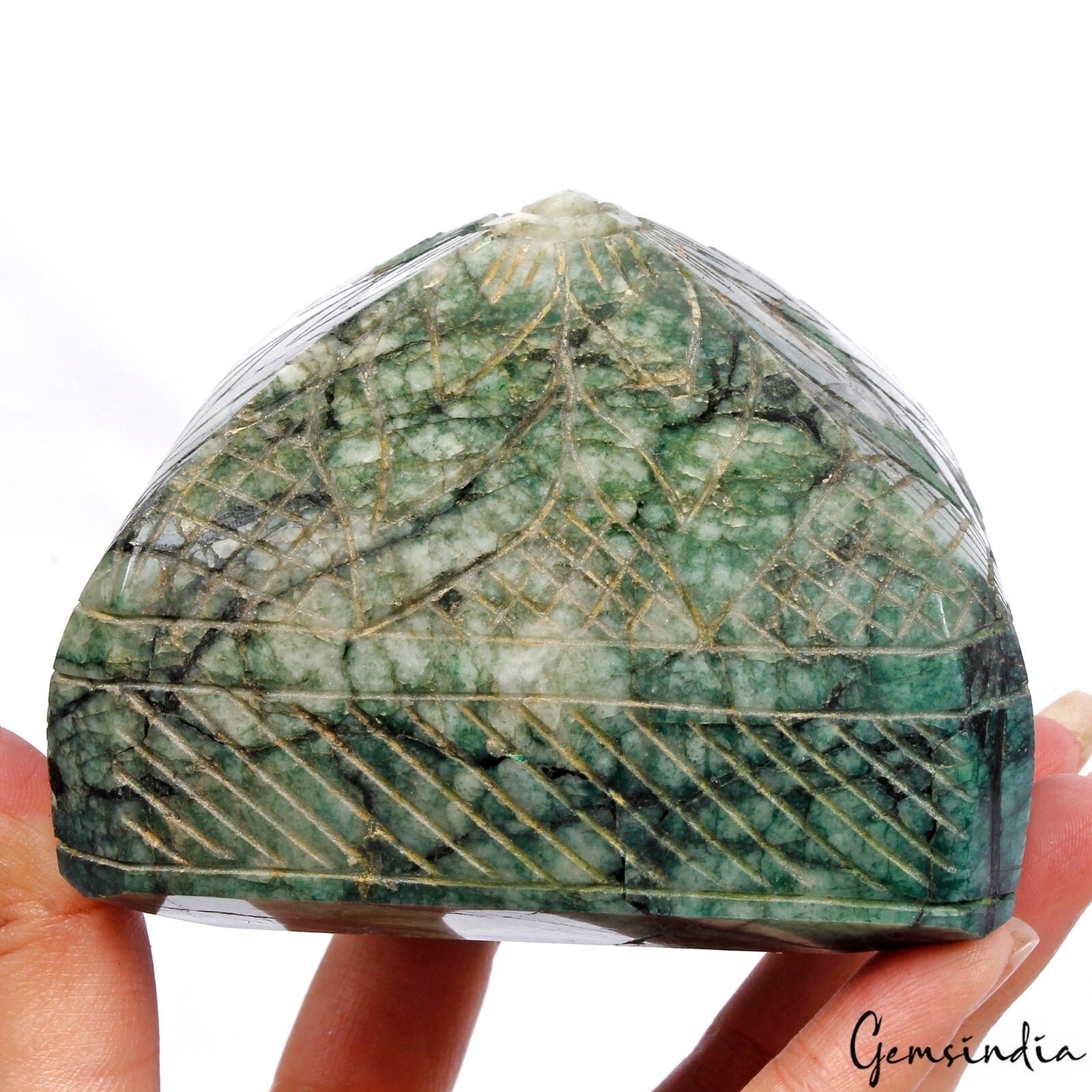 5100 Cts Natural Green Emerald Octagon Cut Huge Hand Carved Gemstone 92x90x68mm