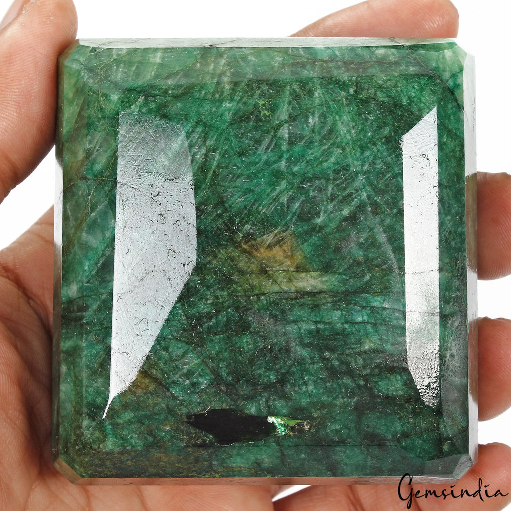 2420 Cts Natural Brazilian Green Emerald Octagon Cut Earth Mined Loose Huge Gems