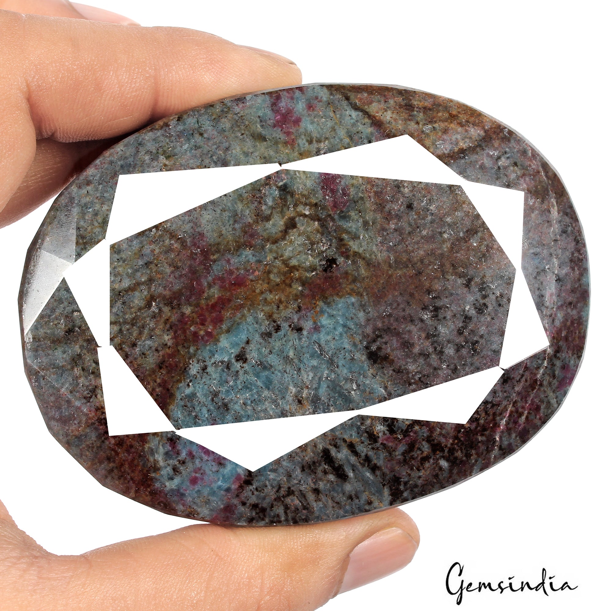 2900 Ct Natural Untreated Ruby Kyanite Oval Cut Faceted Earth Mined Loose Gems