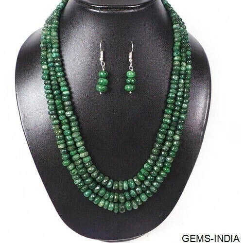 Emerald Necklace, Untreated — 4mm to 10mm, 600 Ct