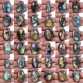 36 Pcs Natural Multi Flash Labradorite Mix Cabochon Loose Gemstones~ 2000 Ct Lot