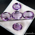 100.00 Ct Natural Purple Untreated Purple Amethyst Oval Cab Loose Gems Lot 5 Pcs