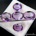 Amethyst Lot, Cabochon, Untreated, Purple — 5 Pieces, 18mm to 20mm, 100.00 Ct