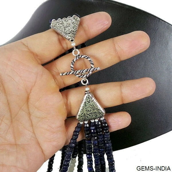Sapphire Necklace, Untreated, Blue — 4mm to 8mm, 1053.80 Ct