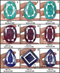 Emerald Lot, Loose Gemstone — 9 Pieces, 50mm to 82mm, 6900 Ct (1.38 Kg)