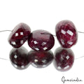 Ruby Beaded Strand, Round Checker Cut, Color Enhanced — 27mm, 530 Ct, Madagascar
