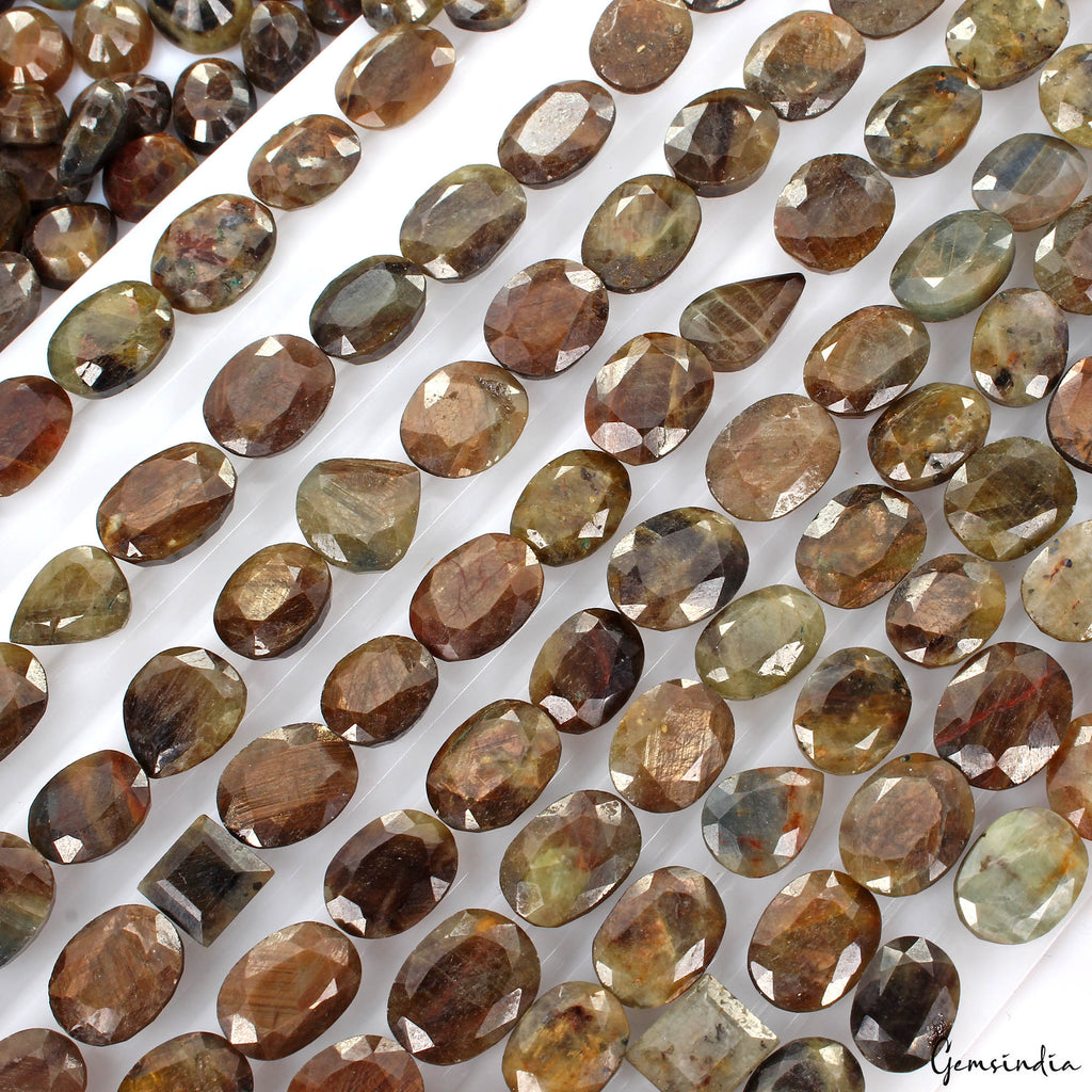 1850 Ct/200 Pc Natural Untreated Multi Color Sapphire Mix Cut 8-15mm Loose Gems